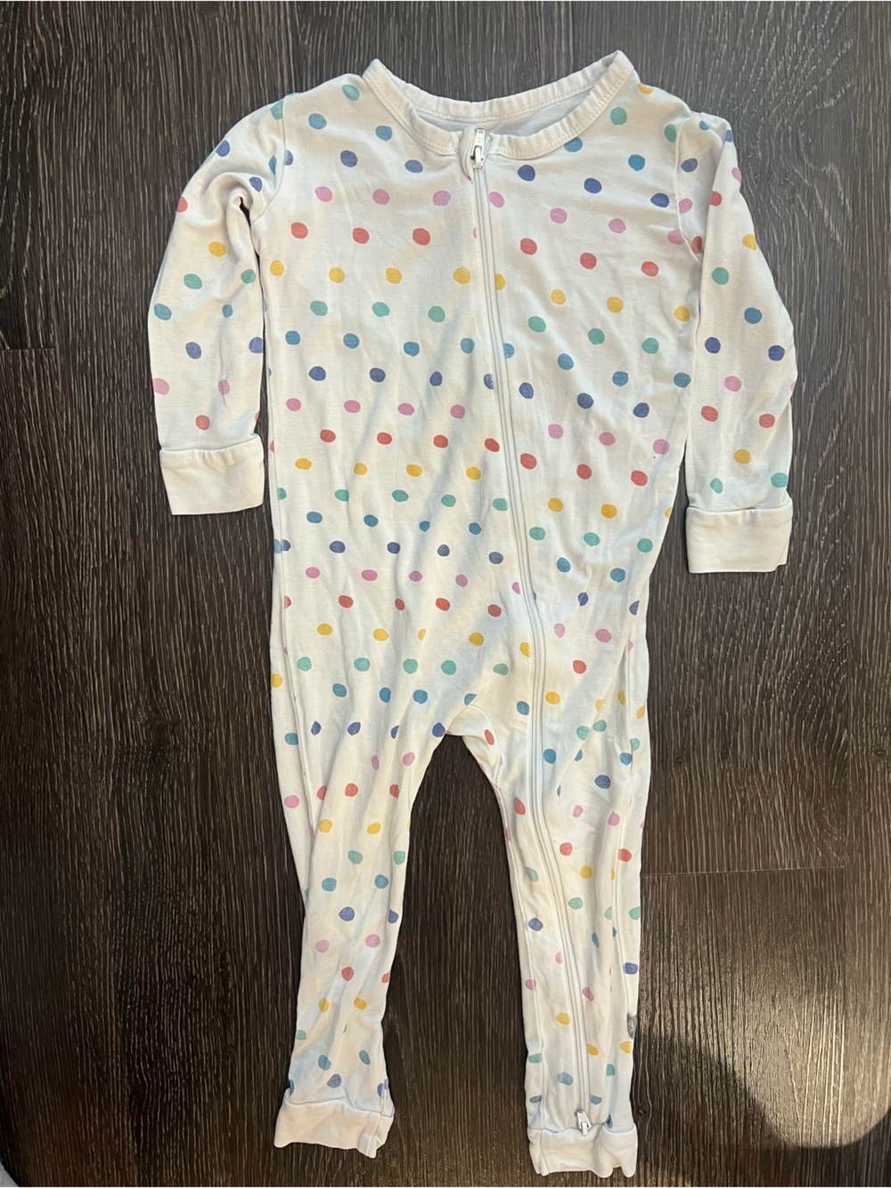 White Polka Dot Kyte Zip Up